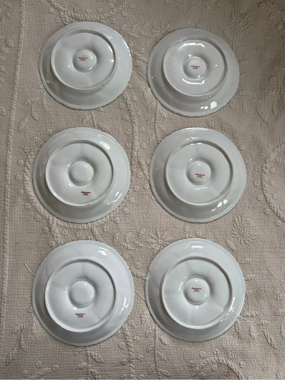 Theodore Haviland Limoges France Oyster Plates set of 6